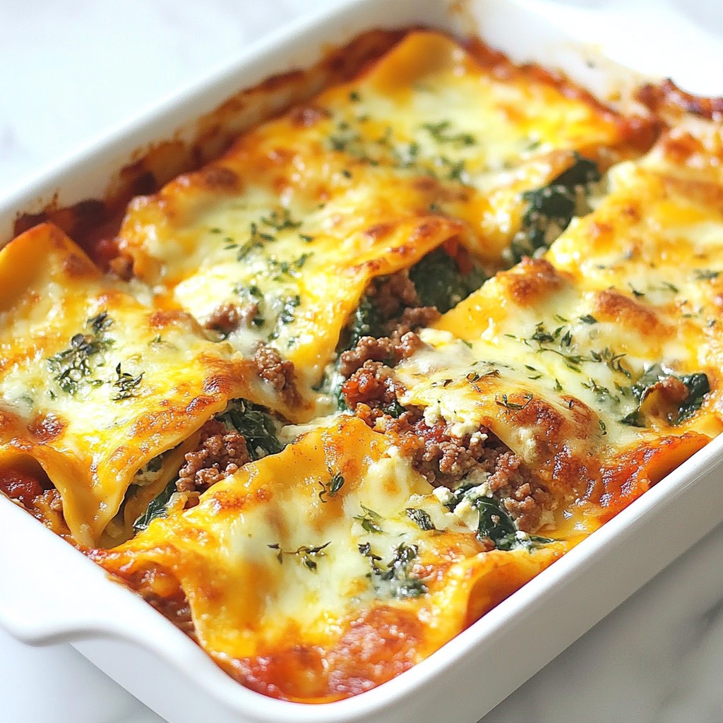 Cheesy Beef and Spinach Lasagna Flavorful Dinner Dish