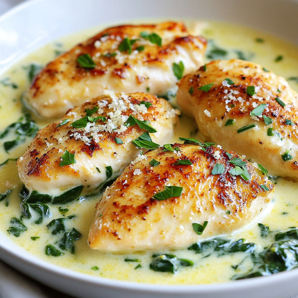 Creamy Spinach Chicken Skillet Quick and Tasty Meal