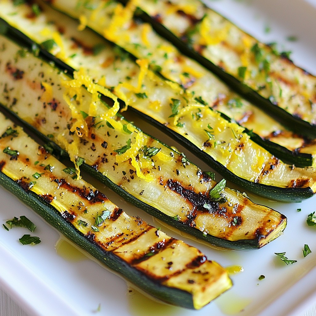 Grilled Zucchini with Lemon Herb Flavorful Delight