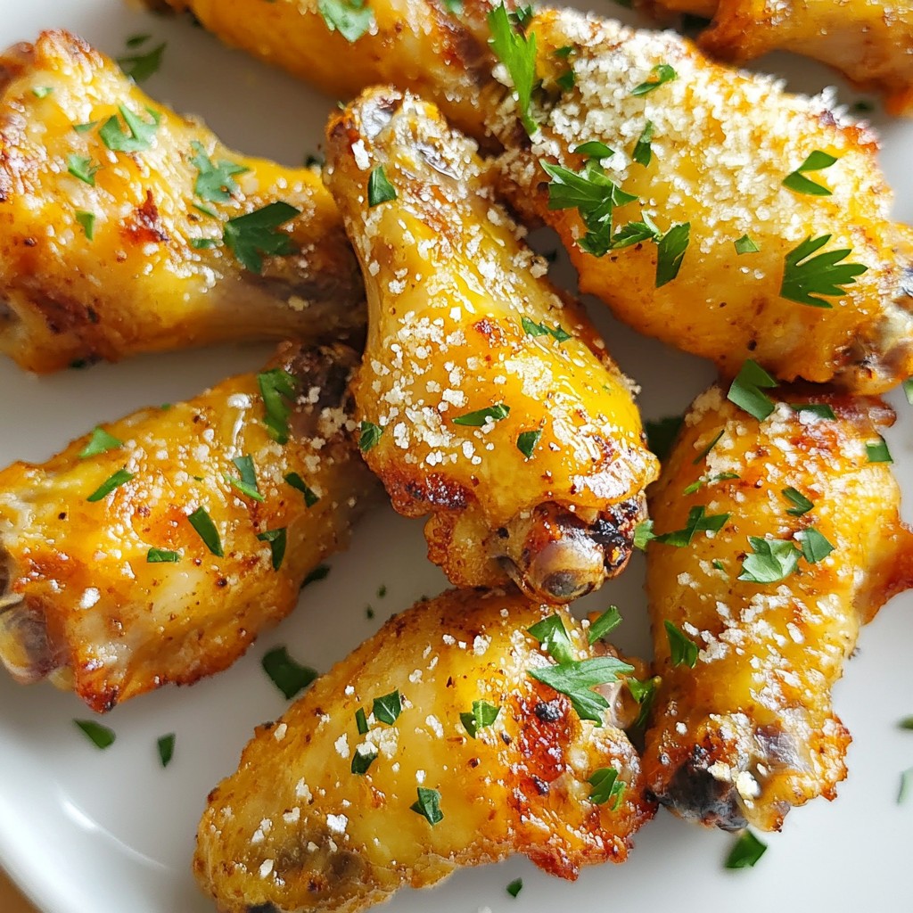 Garlic Parmesan Air Fryer Wings Crispy and Delicious