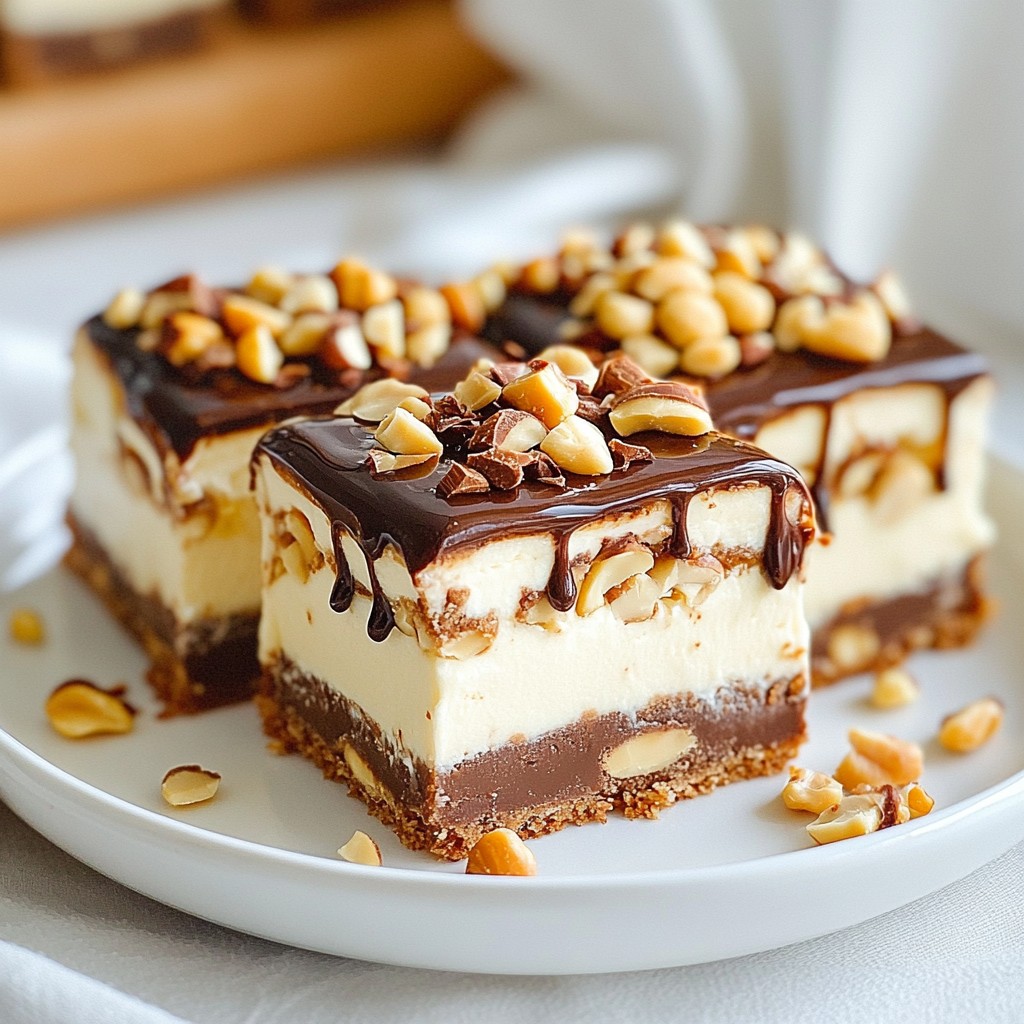 Snickers Cheesecake Bars Irresistible Dessert Delight