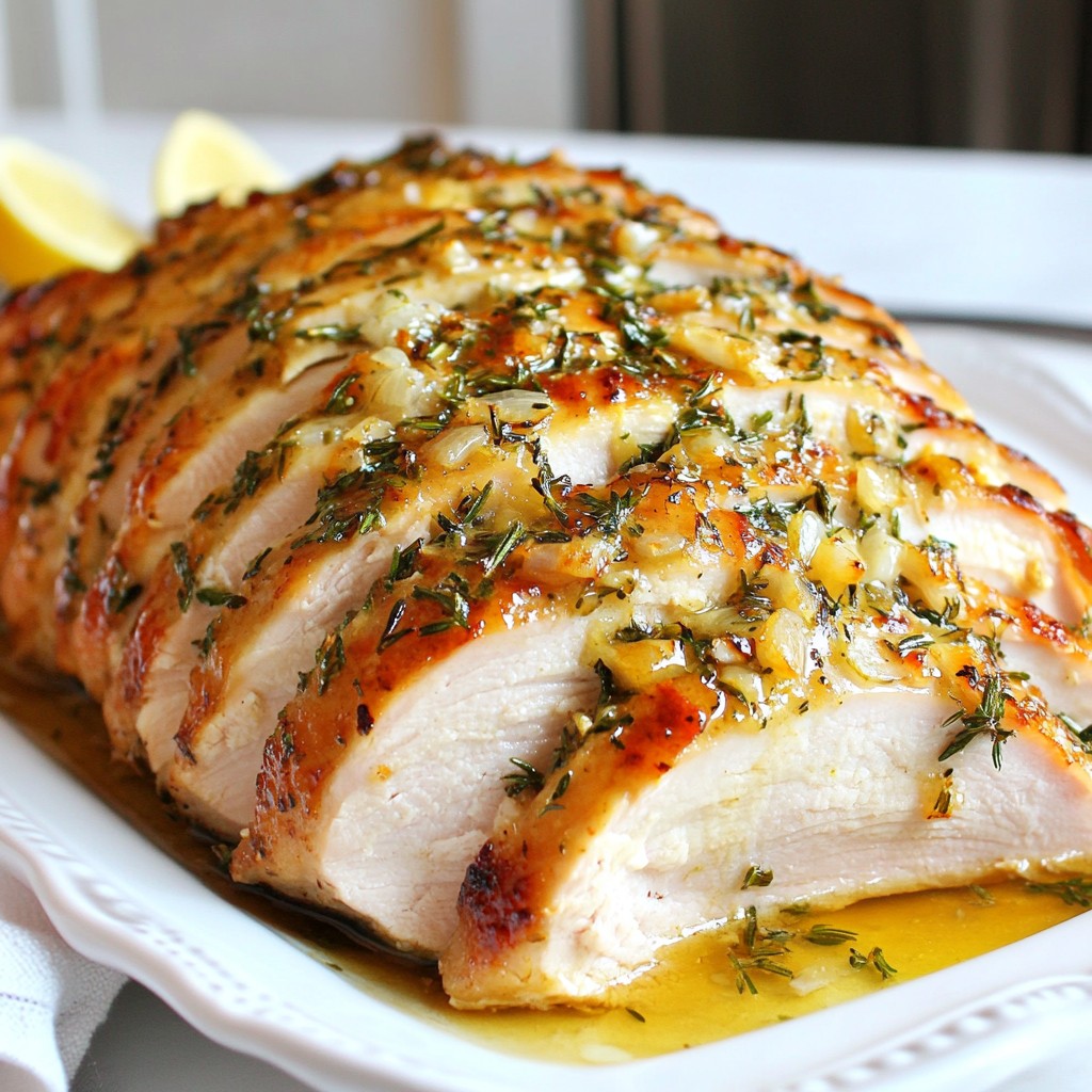 Garlic Herb Roasted Turkey Breast Juicy and Flavorful