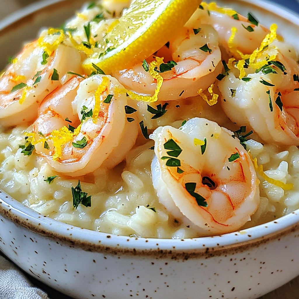 Lemon Garlic Shrimp Risotto Creamy and Flavorful Dish
