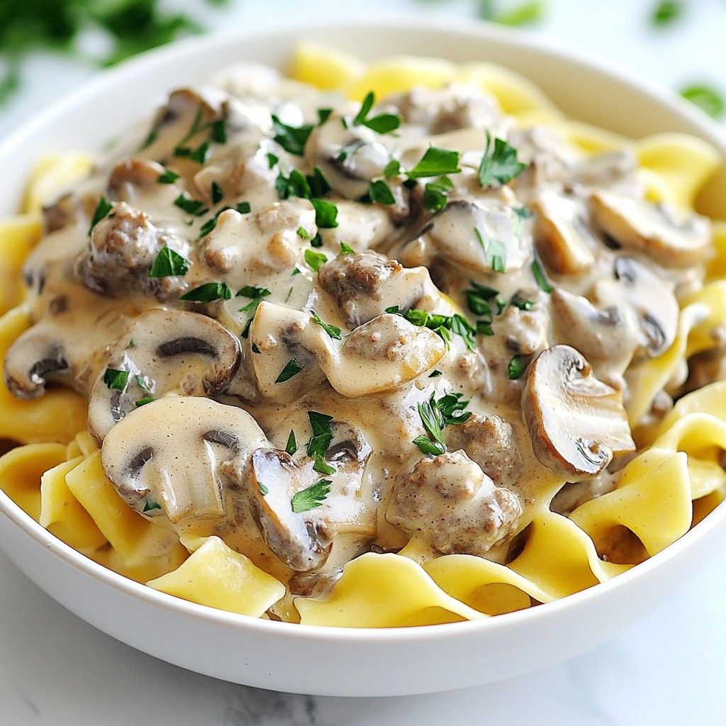 Creamy Ground Beef Stroganoff Easy Weeknight Meal