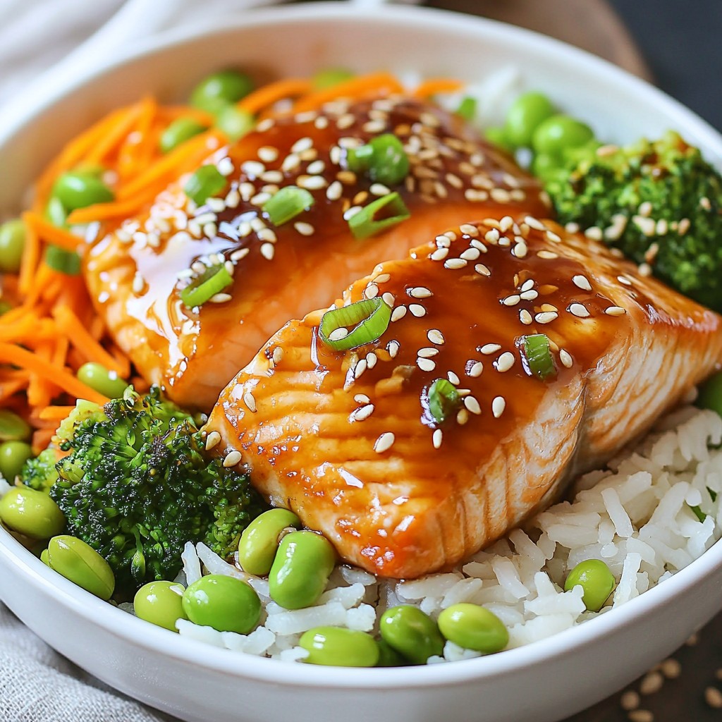 Teriyaki Glazed Salmon Bowl Fresh and Flavorful Meal