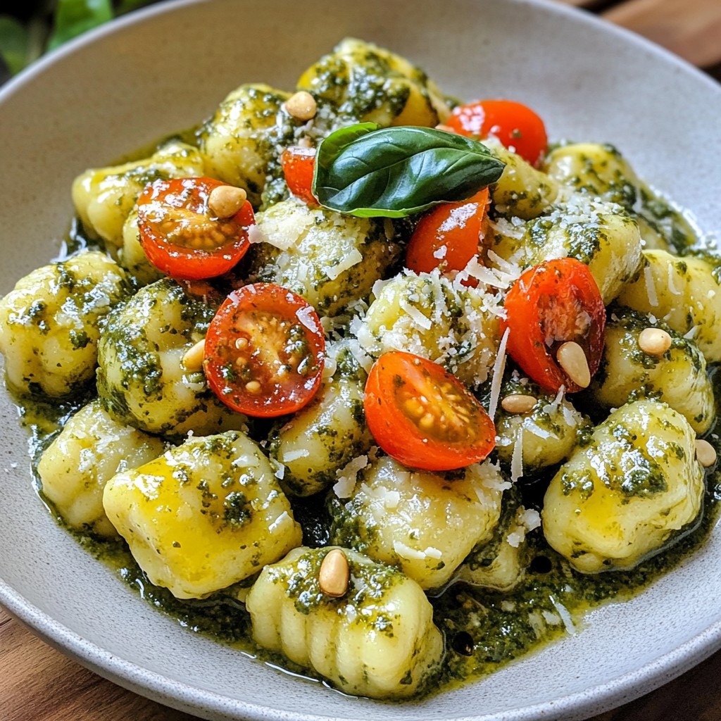 Creamy Pesto Gnocchi Delightful and Simple Dish