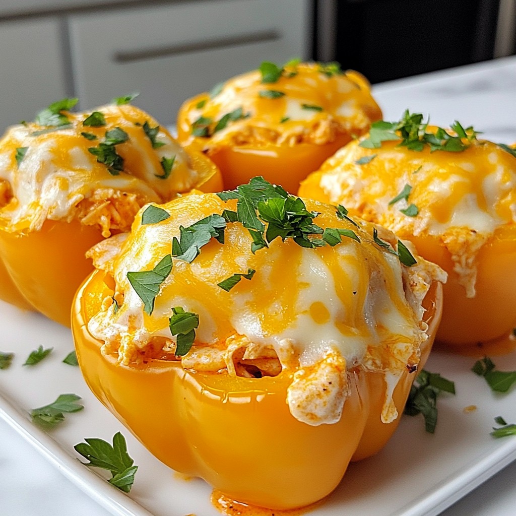 Buffalo Chicken Stuffed Peppers Tasty and Simple Recipe