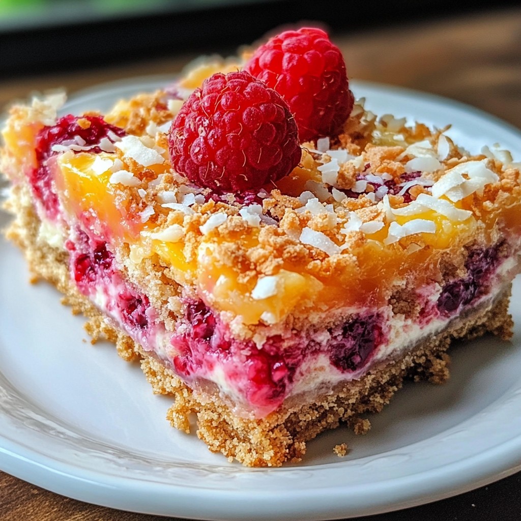 Raspberry Coconut Magic Bars Delightful Sweet Treat