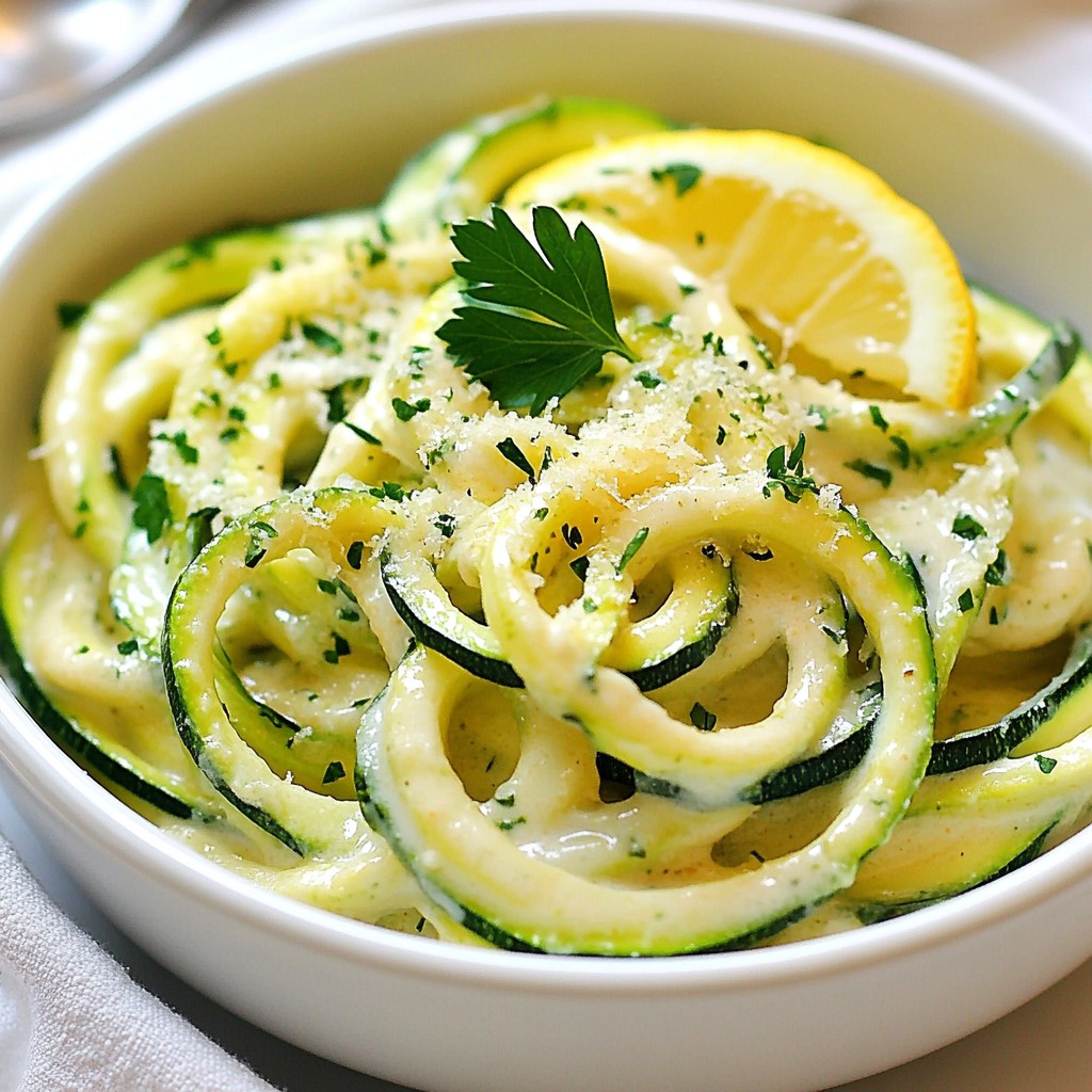 Lemon Parmesan Zoodle Alfredo Creamy Delight Recipe