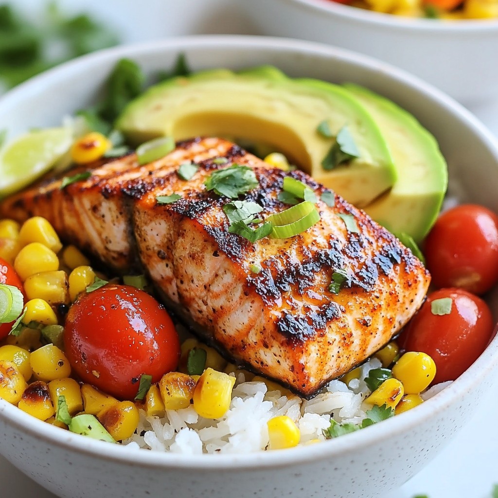 Cajun Salmon Rice Bowls Packed with Flavorful Goodness