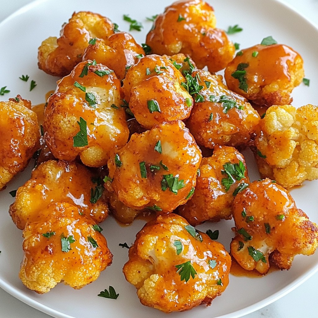 Buffalo Cauliflower Bites Crunchy and Tasty Treat
