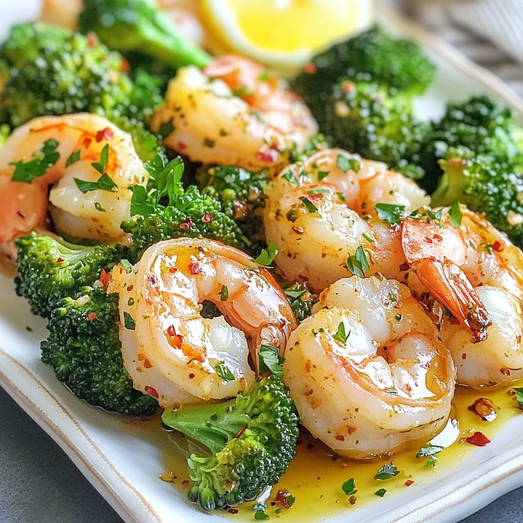 Flavorful Sheet Pan Garlic Shrimp & Broccoli Dish