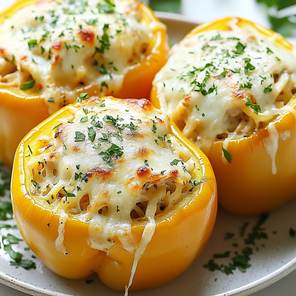 Chicken Alfredo Stuffed Peppers Flavorful Dinner Idea