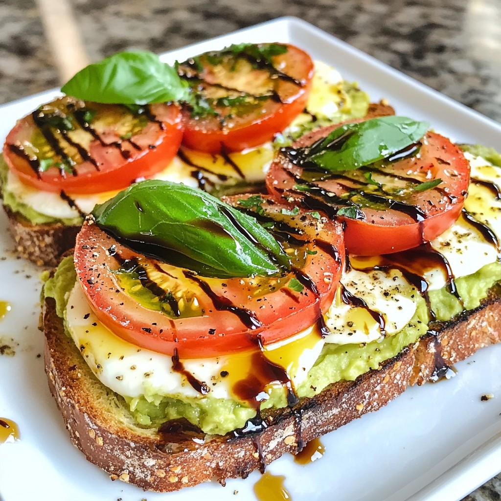 Caprese Avocado Toast Fresh and Flavorful Recipe
