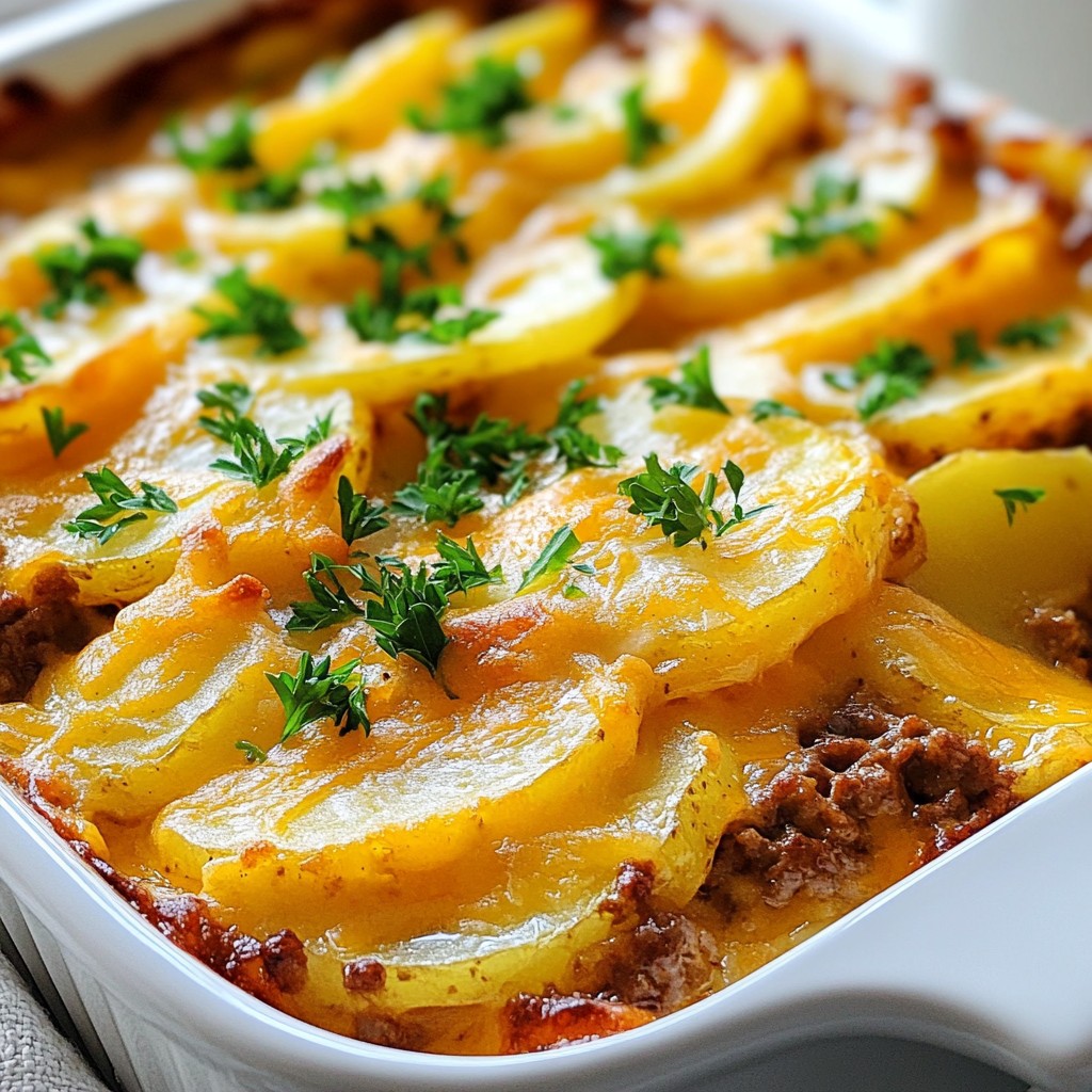 Creamy Beef and Potato Au Gratin Simple and Savory Dish