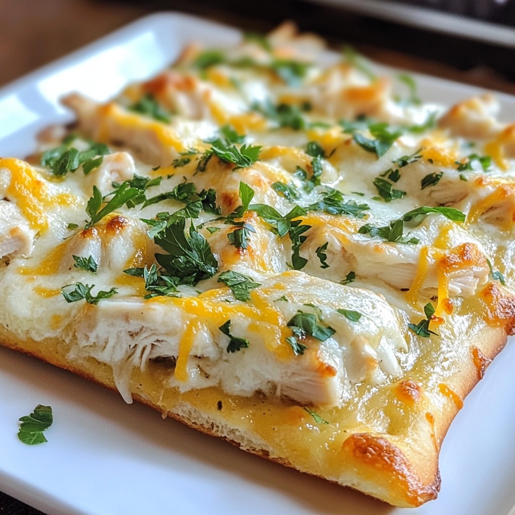 Chicken Alfredo Flatbread Tasty and Simple Meal