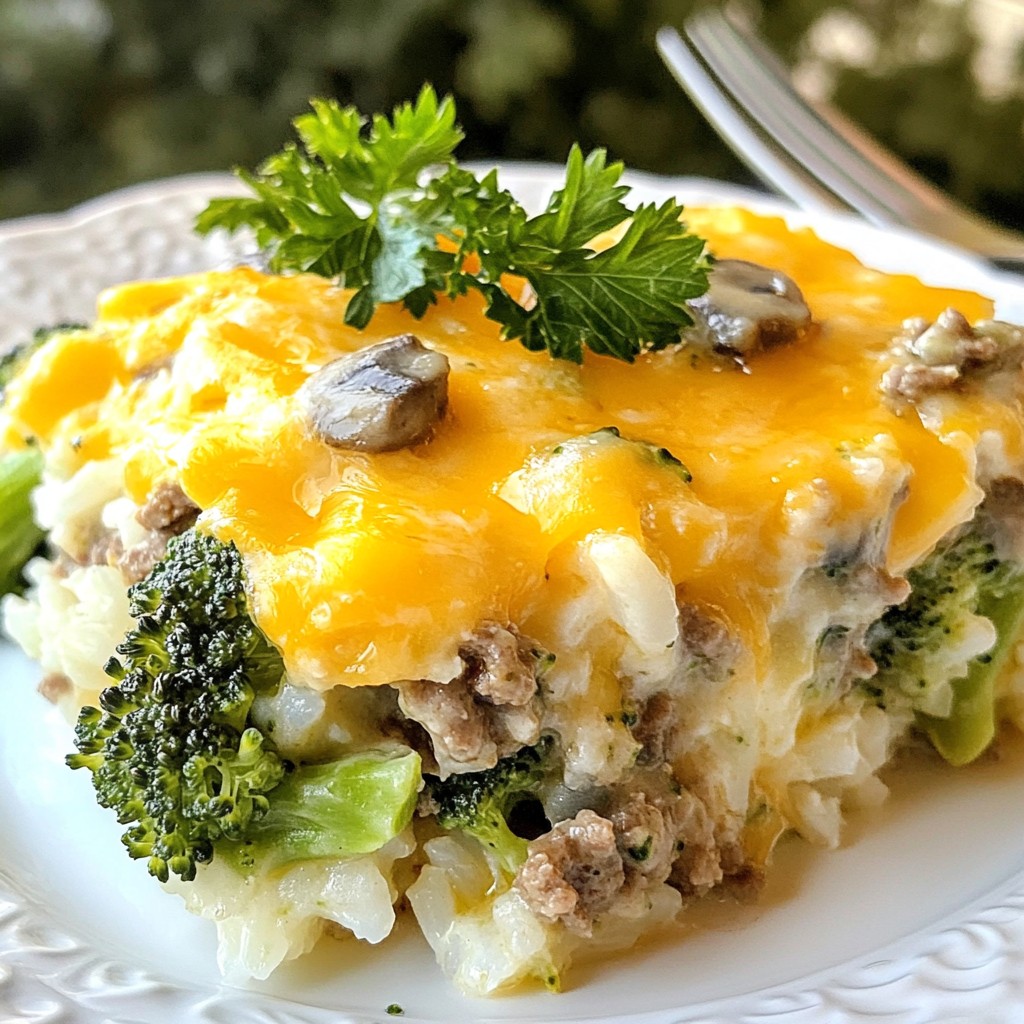 Cheesy Beef and Broccoli Casserole Easy Comfort Meal