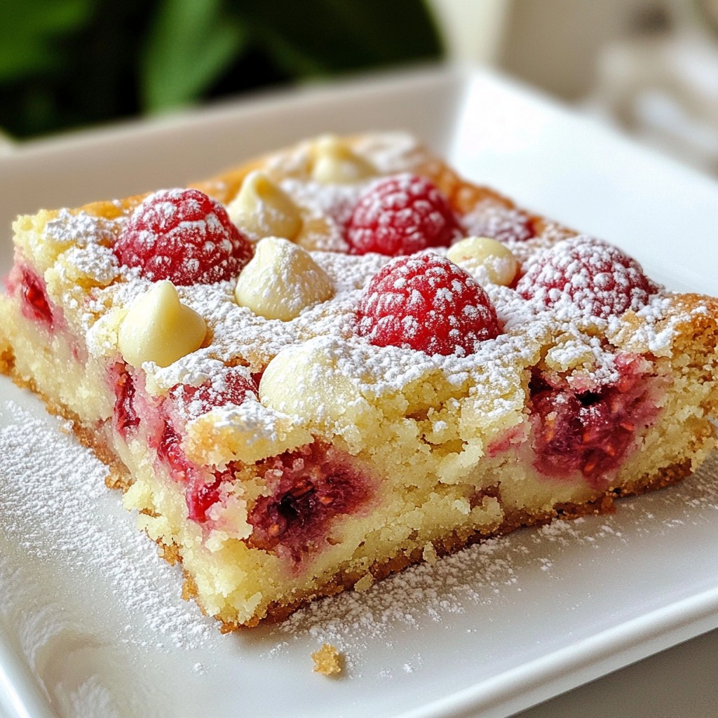White Chocolate Raspberry Blondies Irresistible Treat