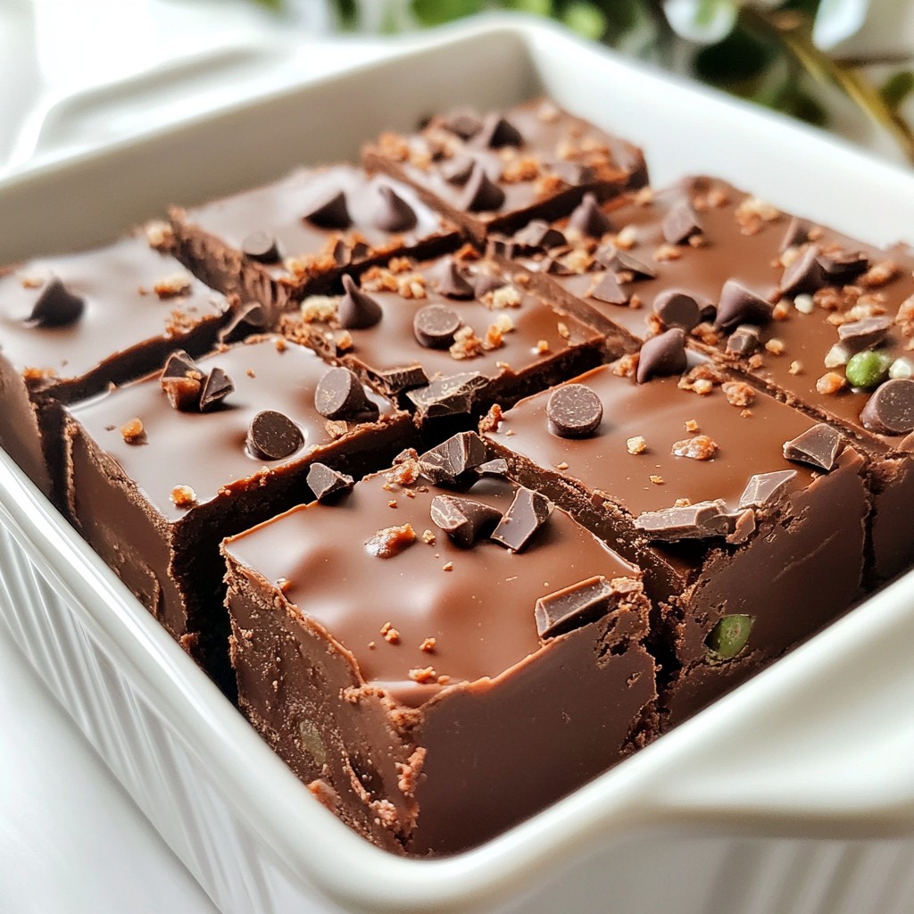 Mint Chocolate Chip Fudge Decadent Simple Treat