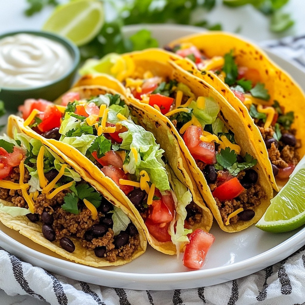 Spicy Ground Beef and Bean Tacos Flavorful Delight