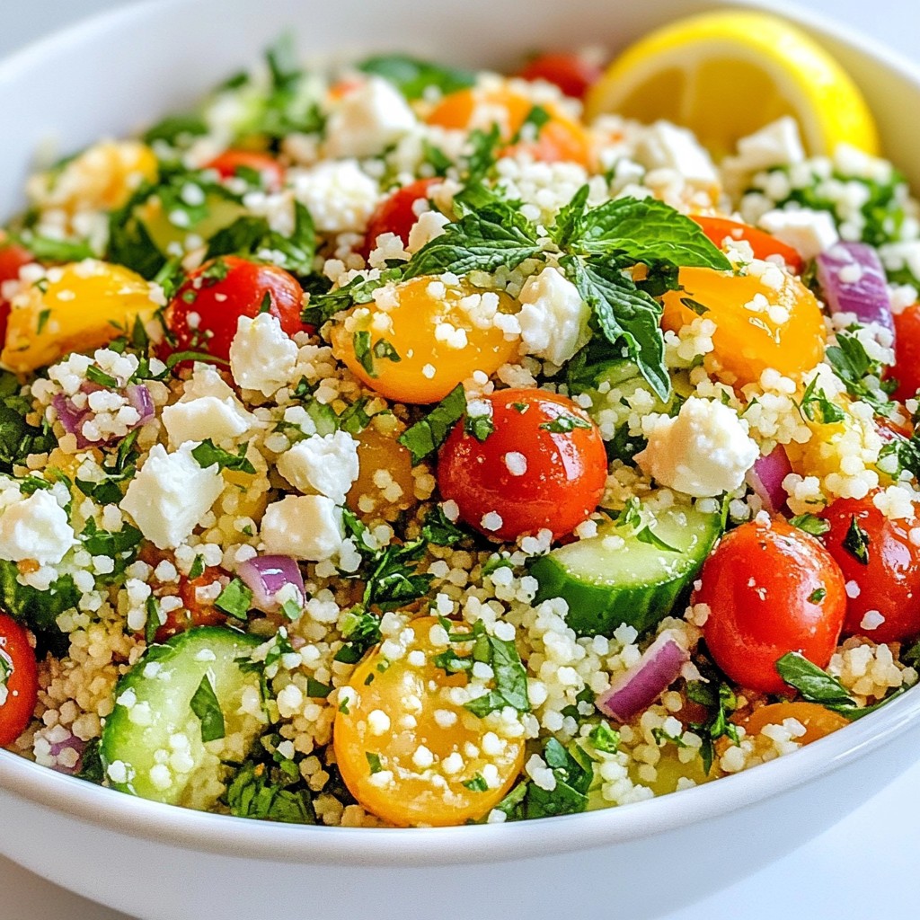 Lemon Herb Couscous Salad Fresh and Flavorful Dish