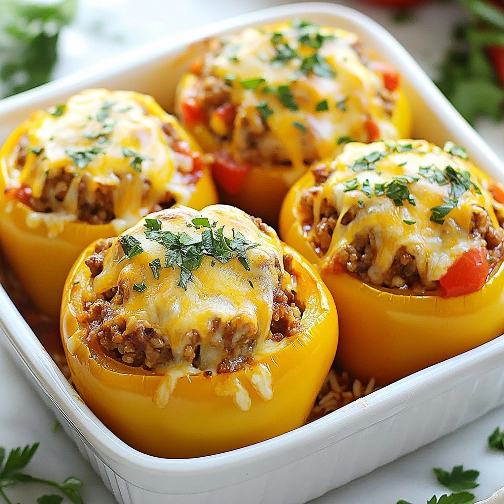 Classic Ground Beef Stuffed Bell Peppers Recipe