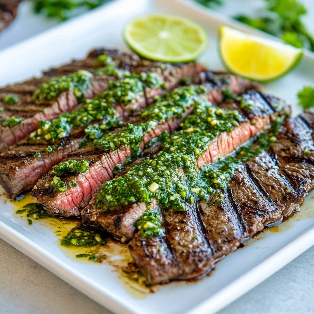 Grilled Chimichurri Flank Steak Fresh and Flavorful Dish