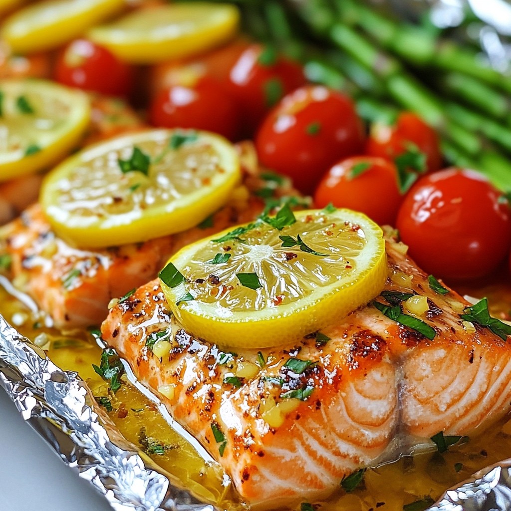 Garlic Butter Salmon Foil Packets Simple and Tasty Meal