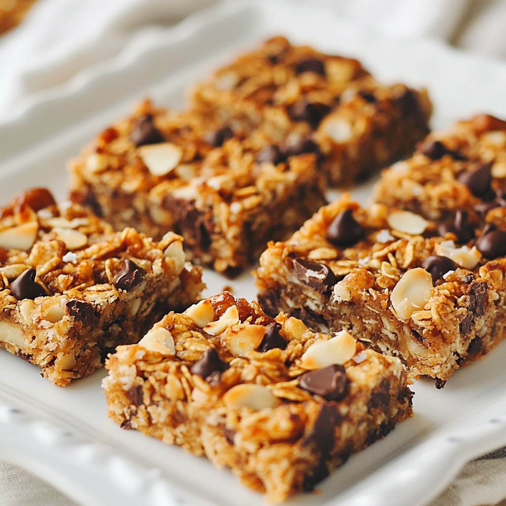 Coconut Chocolate Chip Granola Bars Easy and Tasty Treat