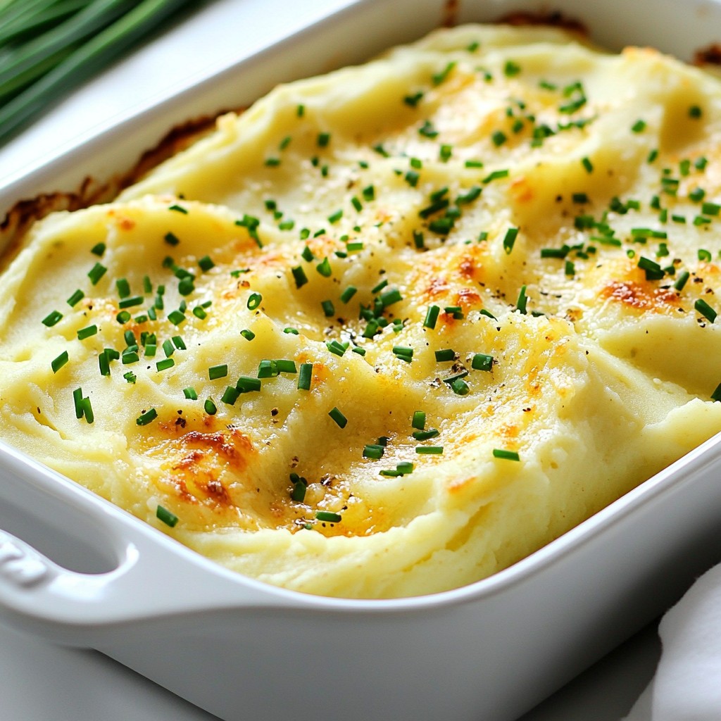 Garlic Parmesan Mashed Potato Casserole Delightful Dish