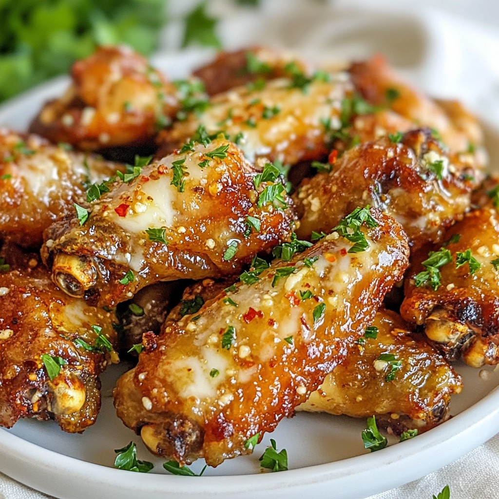 Garlic Parmesan Air Fryer Wings Crispy and Flavorful