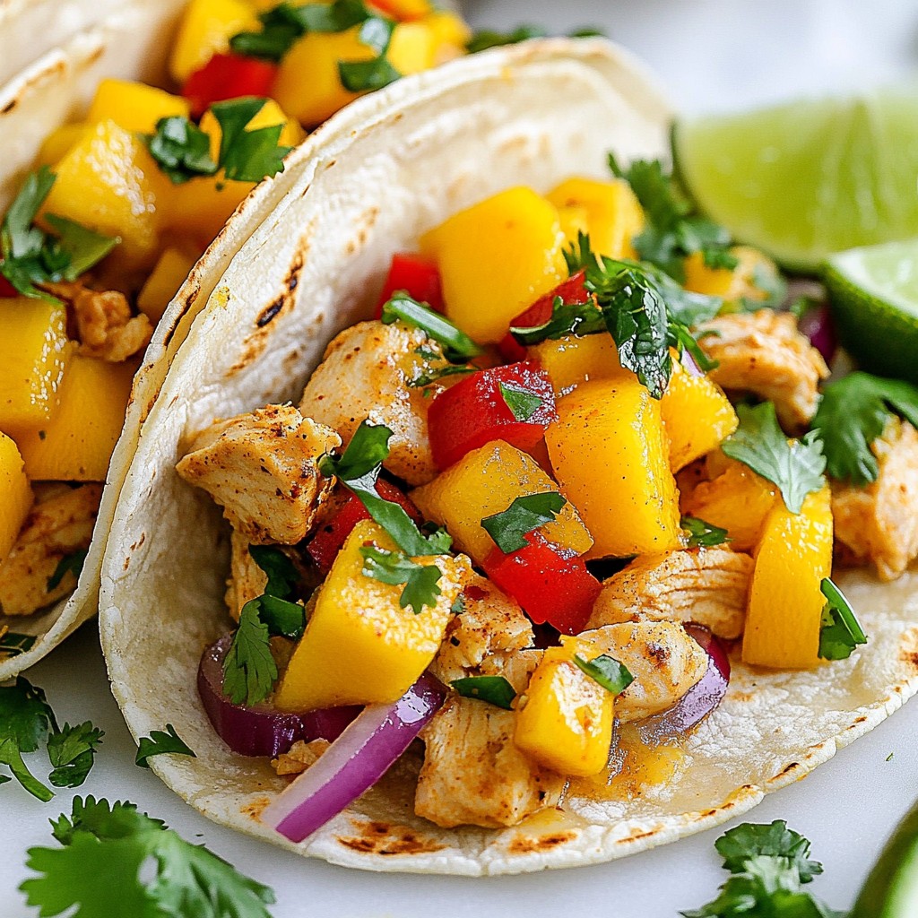 Spicy Mango Chicken Tacos Flavorful and Simple Recipe