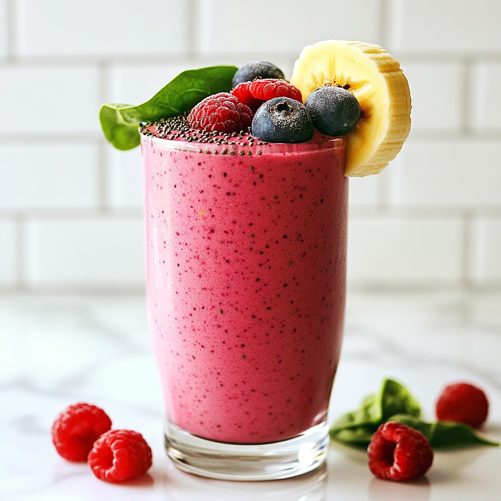Berry Spinach Smoothie Refreshing and Nutritious Drink