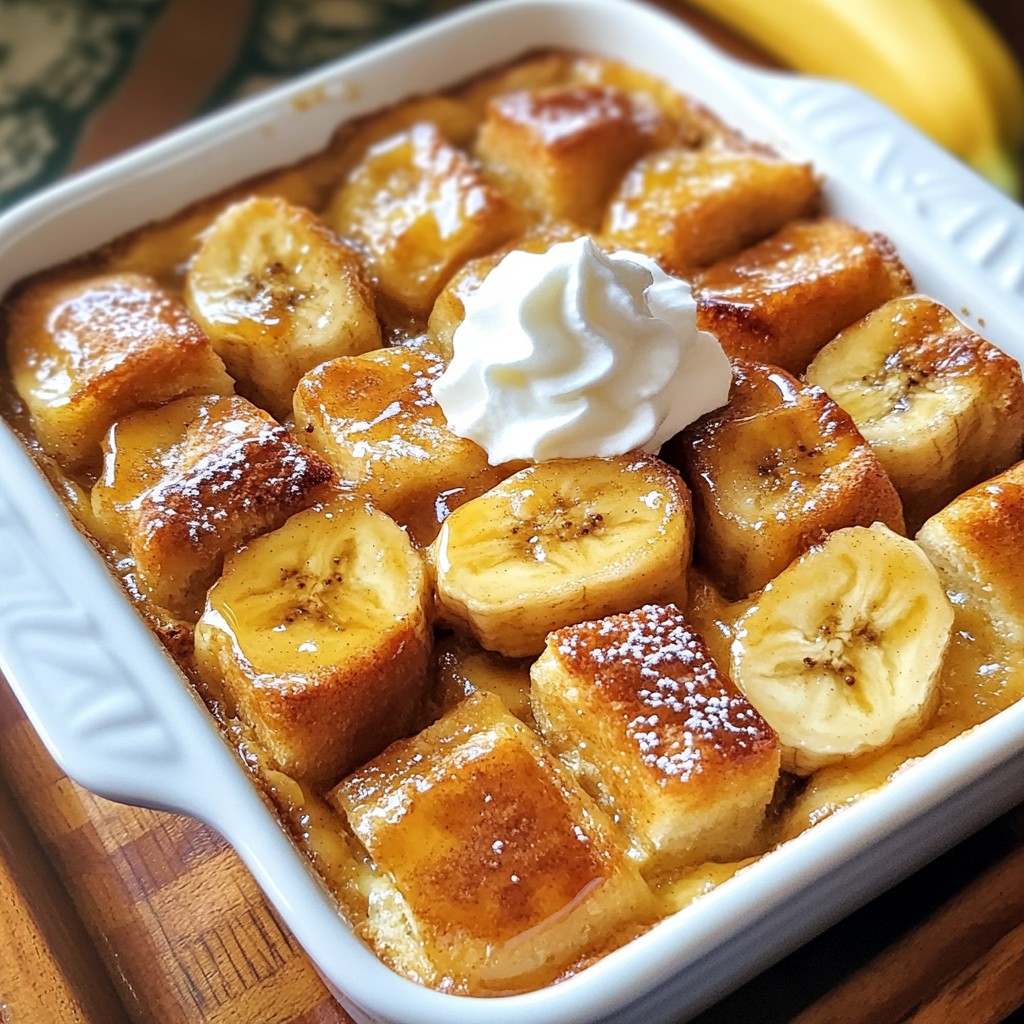 Caramelized Banana Bread Pudding Delightful Comfort Dish