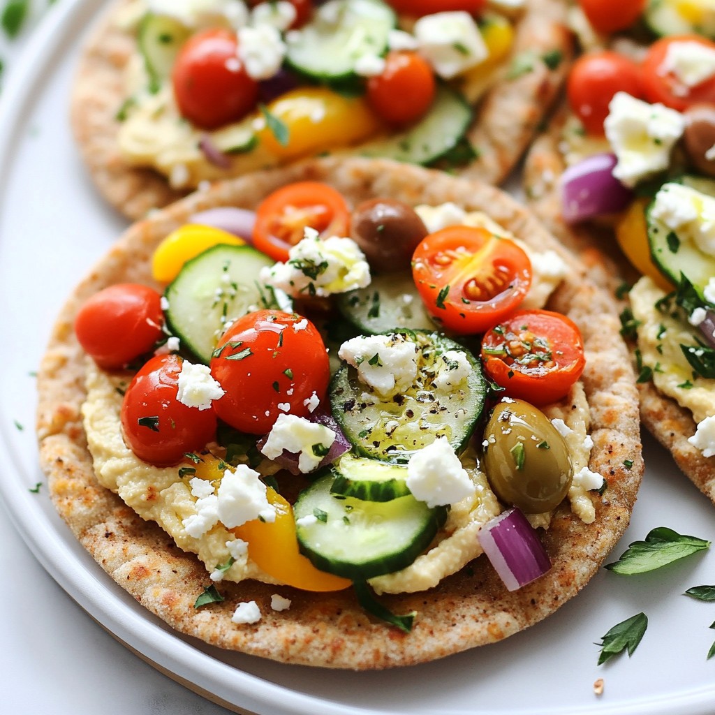 Greek Veggie Pita Pizzas Simple and Tasty Delight