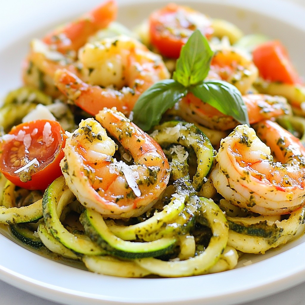 Pesto Shrimp Zoodles Healthy and Flavorful Recipe