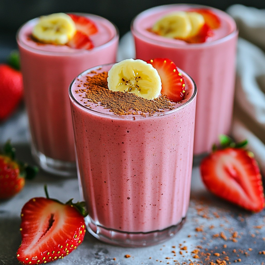 Chocolate Strawberry Smoothie Healthy and Tasty Drink
