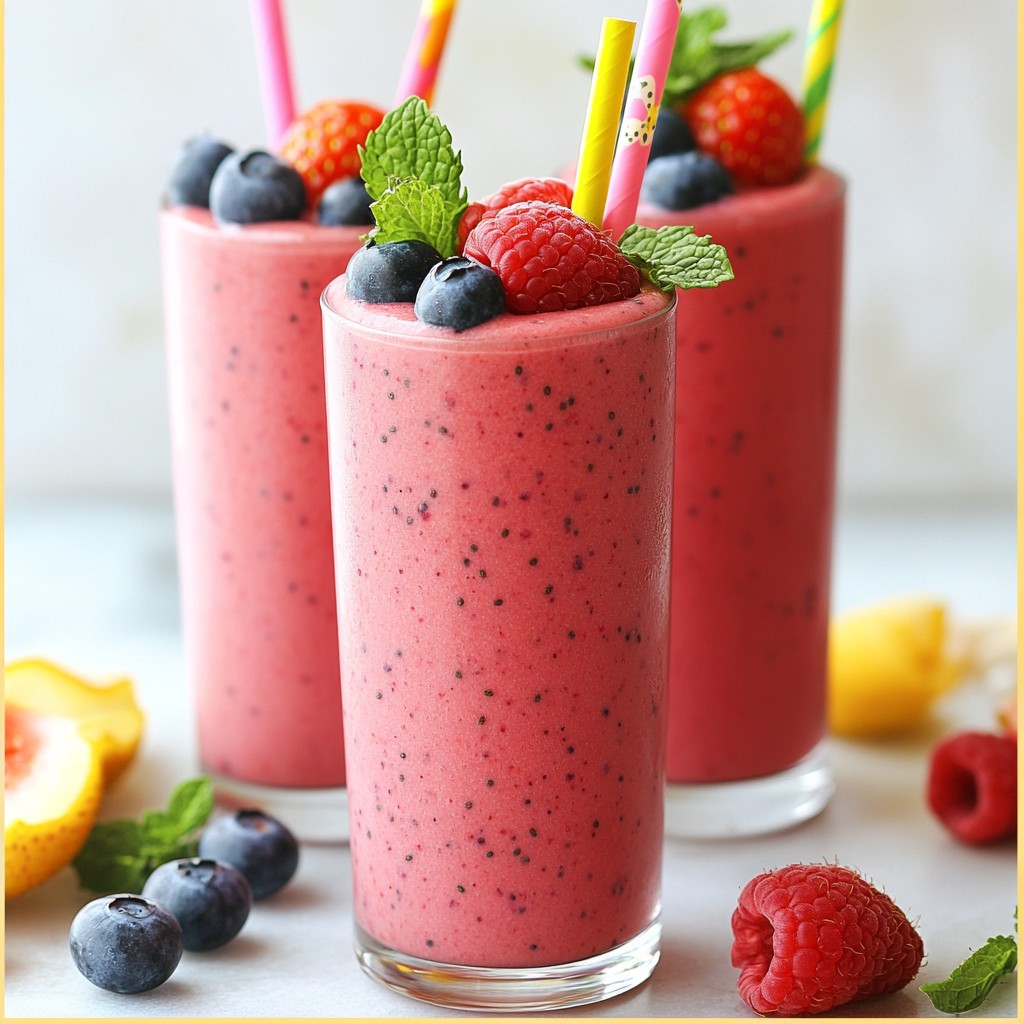 Triple Berry Smoothie Delightful and Healthy Treat