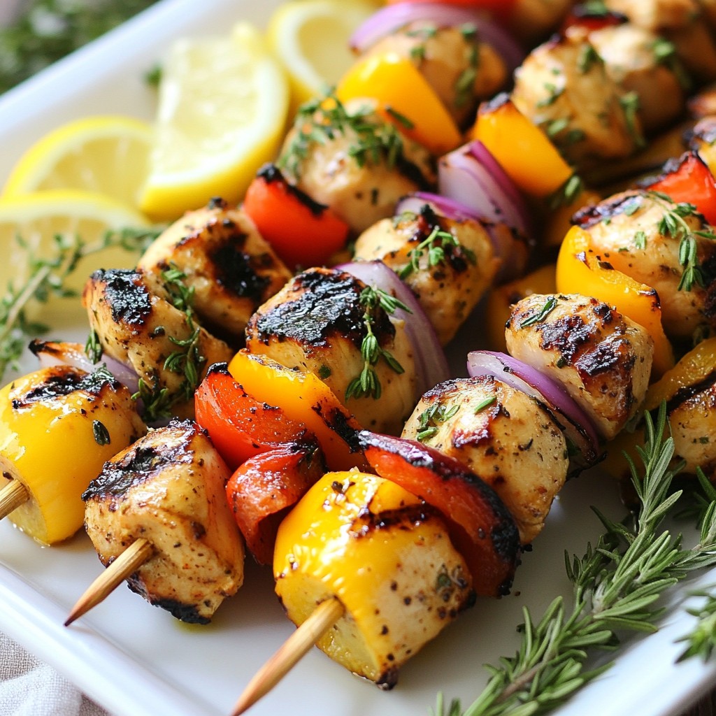Lemon Herb Grilled Chicken Kabobs Fresh and Tasty Meal