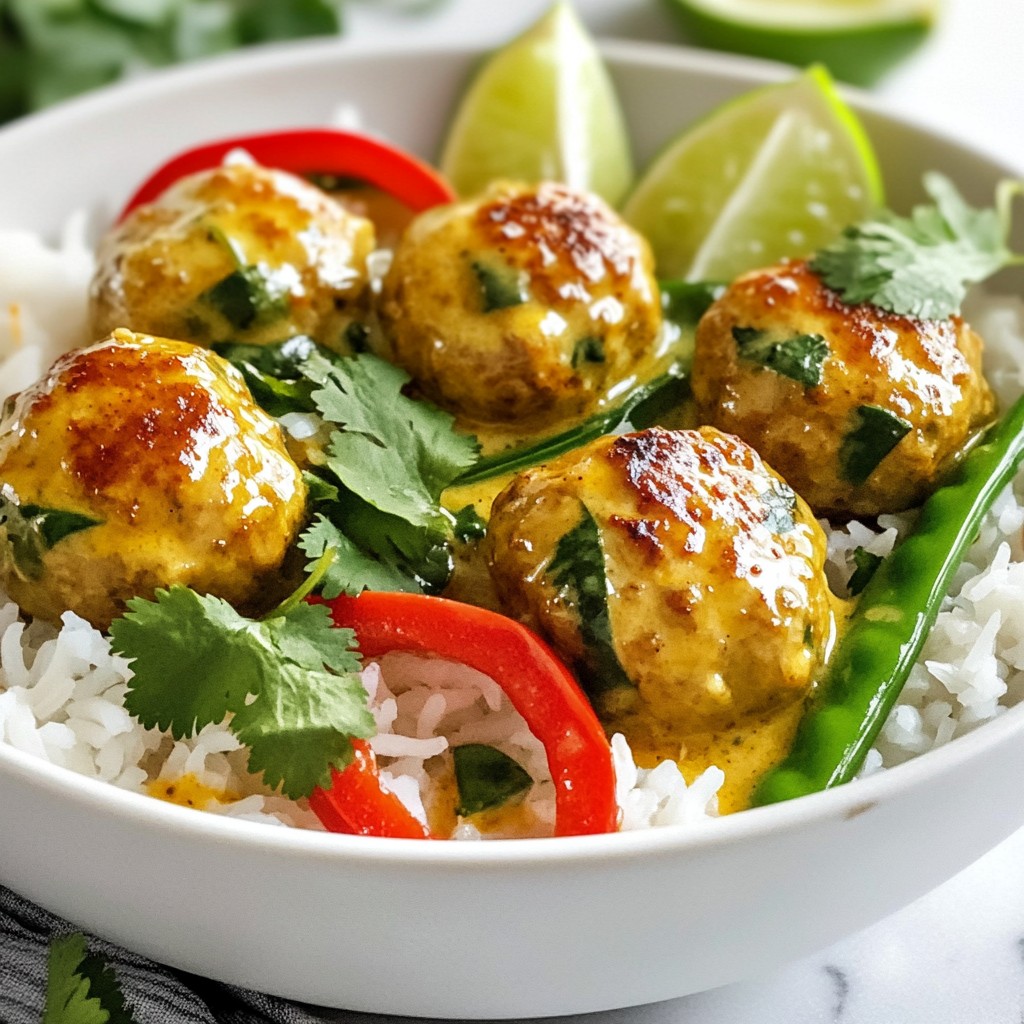 Thai Coconut Curry Meatballs Flavorful and Easy Meal