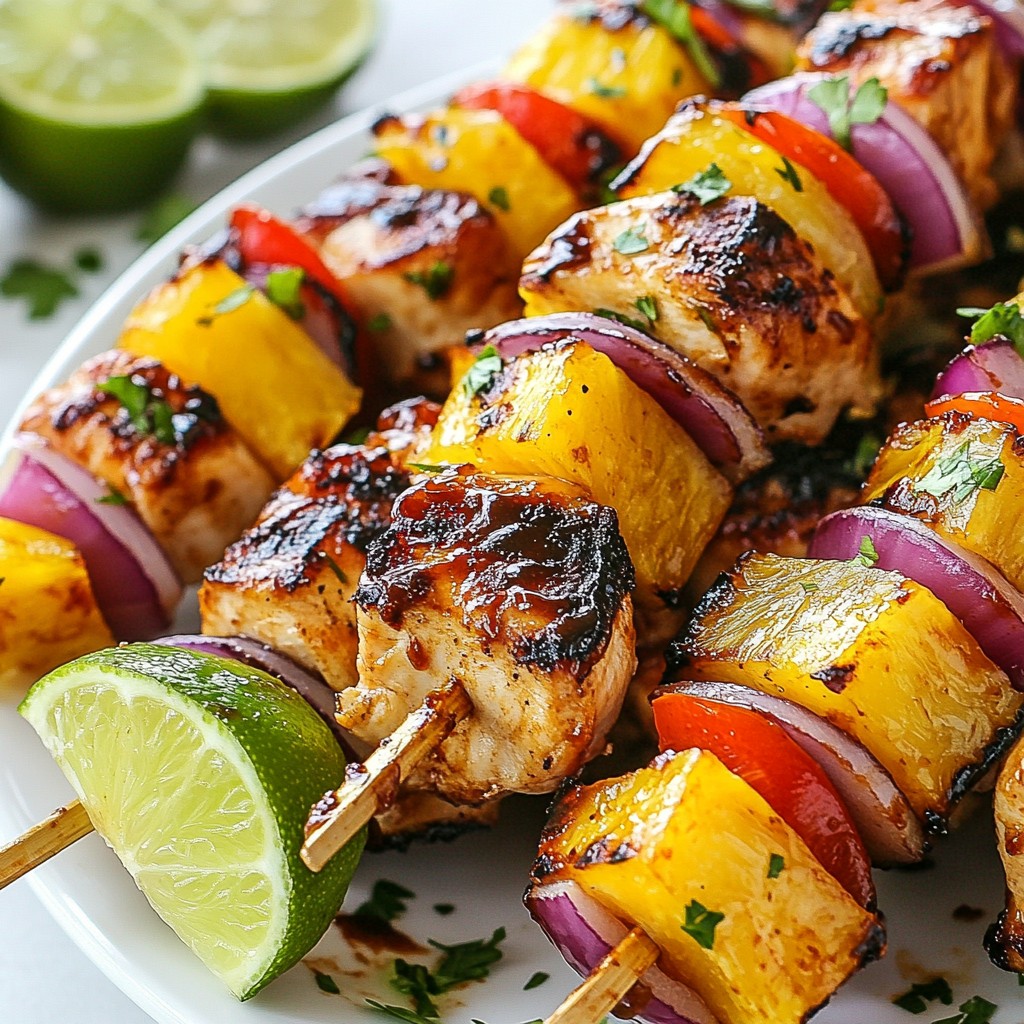 Pineapple BBQ Chicken Kebabs Simple Grilling Delight