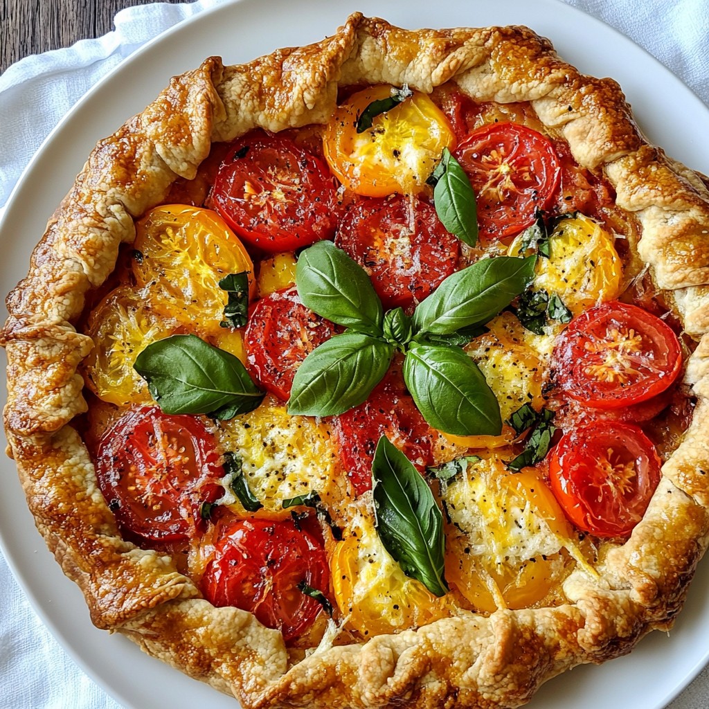 Rustic Tomato Basil Galette Flavorful and Simple Dish