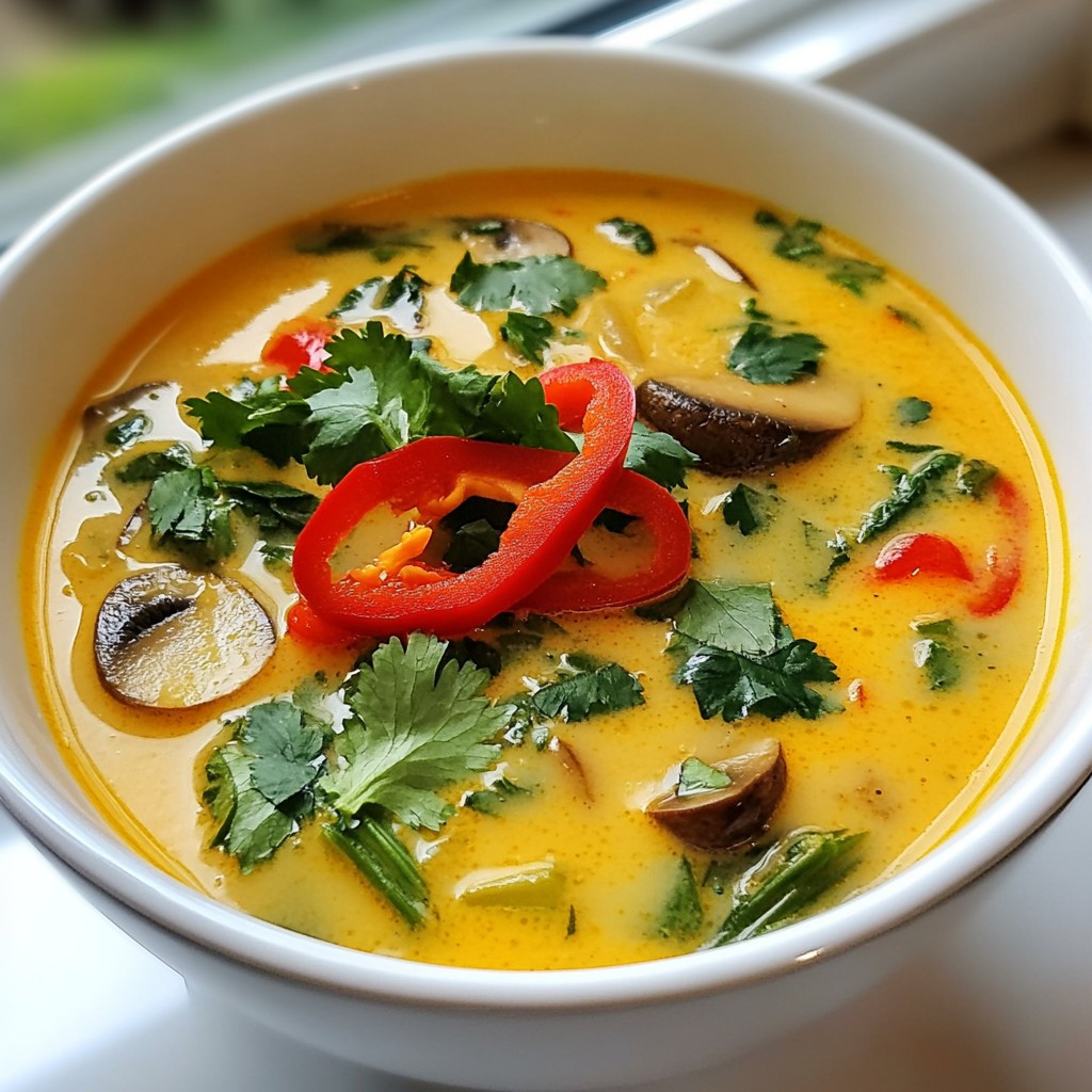 Spicy Thai Coconut Soup Flavorful and Comforting Dish
