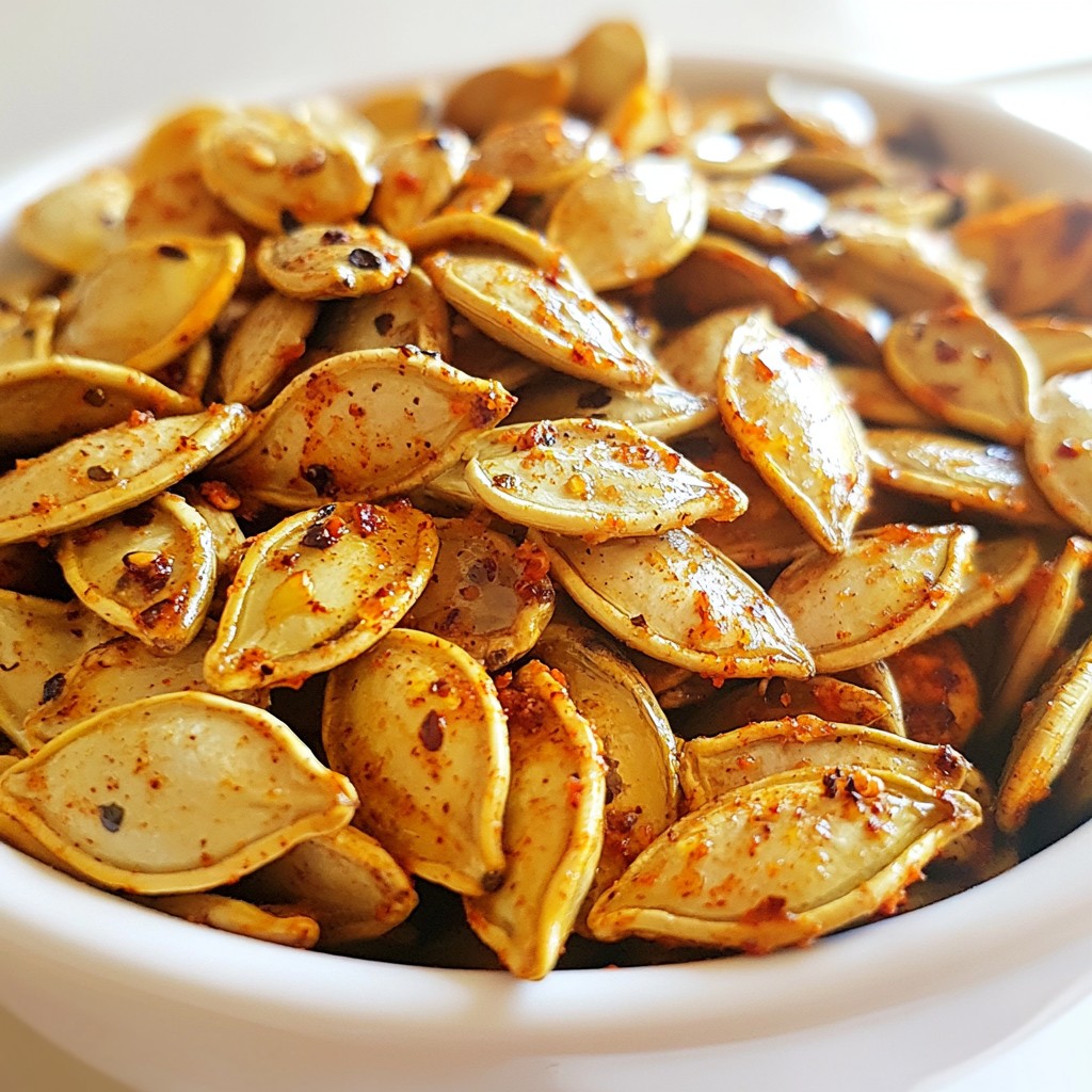 Spicy Roasted Pumpkin Seeds Crunchy Flavorful Snack
