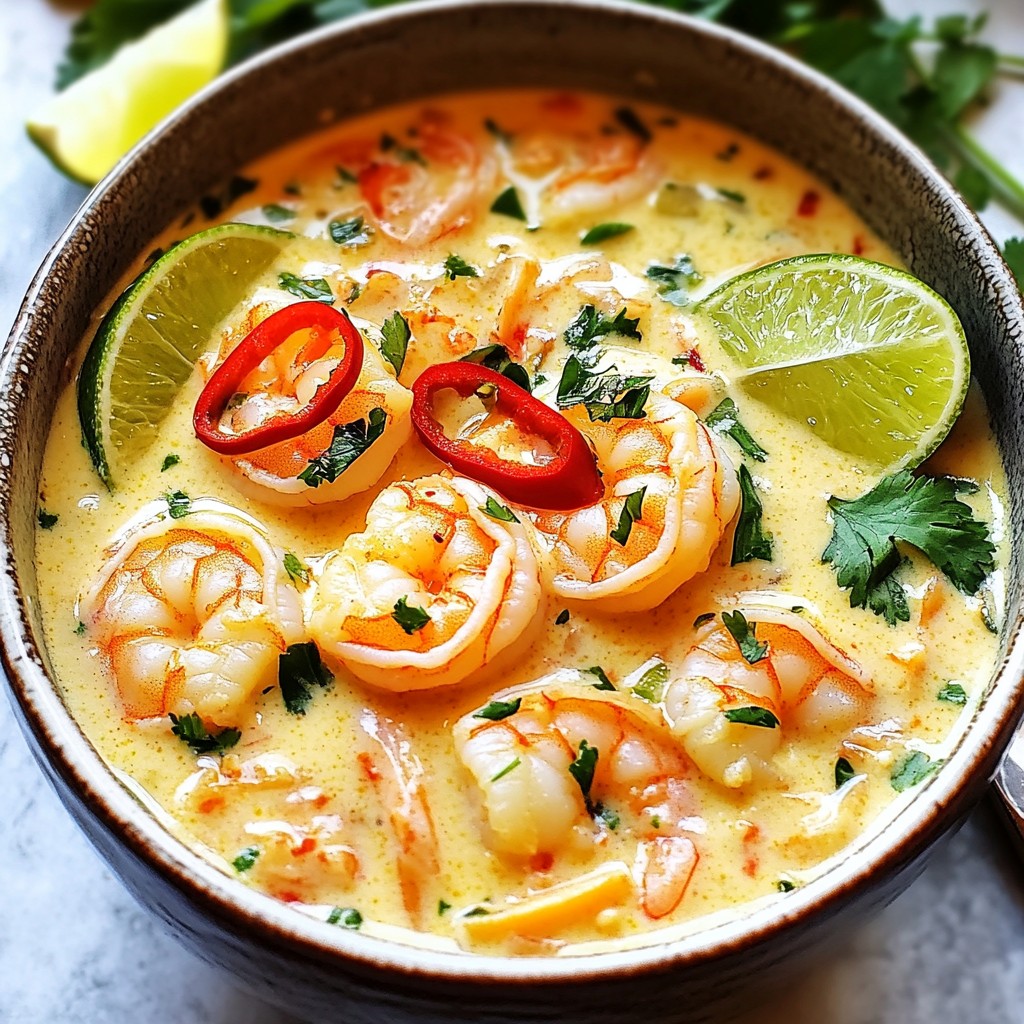 Spicy Thai Coconut Shrimp Soup Flavorful and Easy Recipe