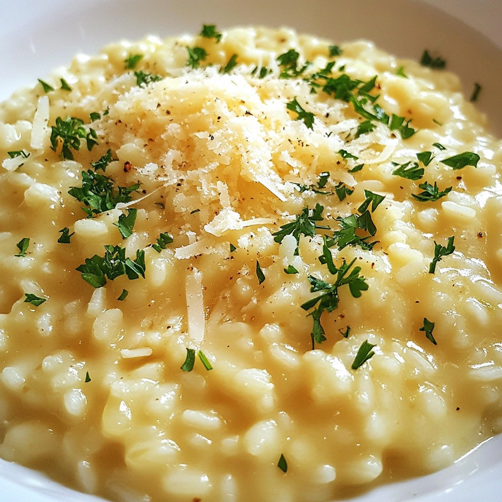 Creamy Garlic Parmesan Risotto Simple and Tasty Dish