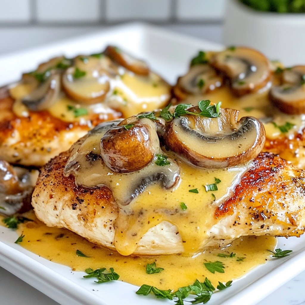 Creamy Mushroom Swiss Chicken Delightful Dinner Idea