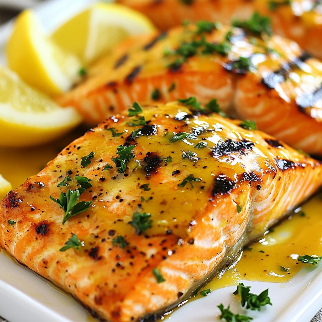 Grilled Honey Mustard Salmon Flavorful and Simple Dish