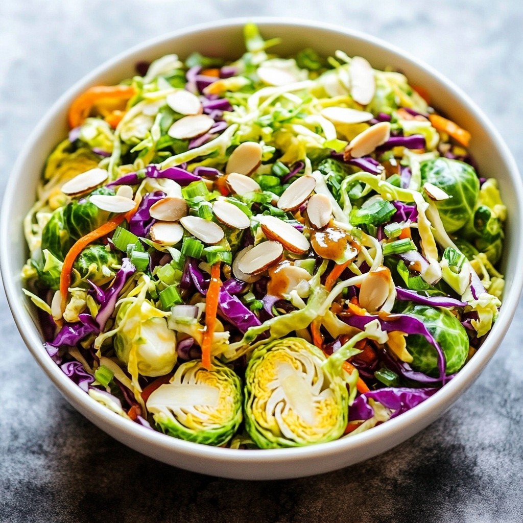 Honey Mustard Brussels Sprout Slaw Simple and Fresh