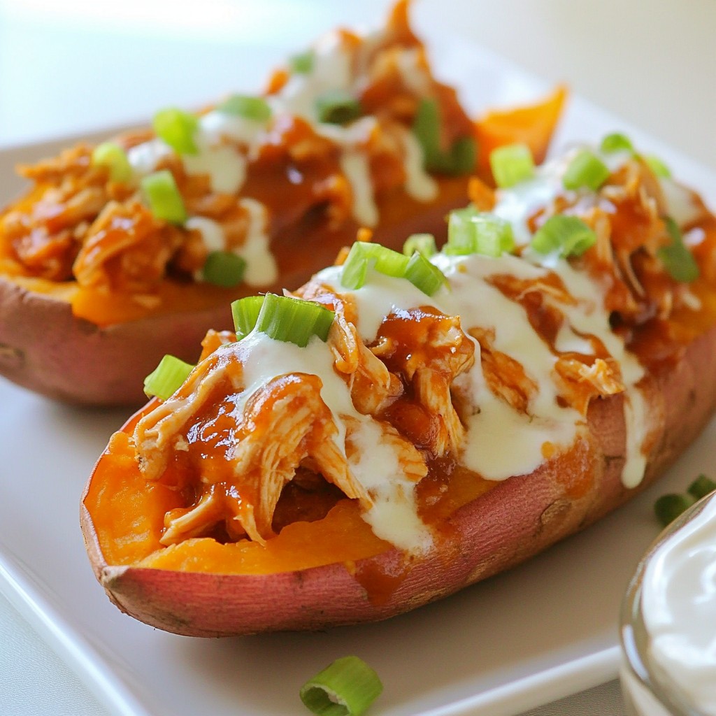BBQ Chicken Sweet Potato Skins Flavorful Snack Delight